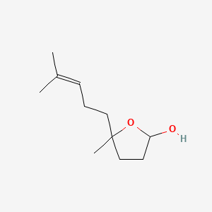 molecular formula C11H20O2 B3386247 2-Furanol, tetrahydro-5-methyl-5-(4-methyl-3-penten-1-yl)- CAS No. 71735-73-4
