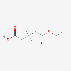 molecular formula C9H16O4 B3386252 5-Ethoxy-3,3-dimethyl-5-oxopentanoic acid CAS No. 71885-49-9