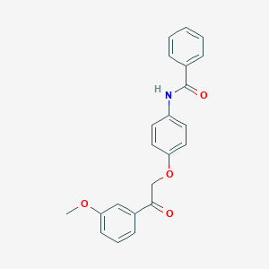 molecular formula C22H19NO4 B338628 N-{4-[2-(3-methoxyphenyl)-2-oxoethoxy]phenyl}benzamide 