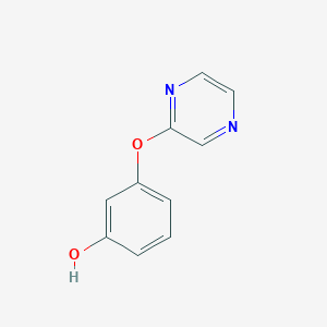 molecular formula C10H8N2O2 B3386297 3-(Pyrazin-2-yloxy)phenol CAS No. 72503-62-9