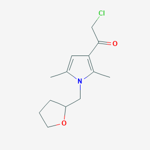 molecular formula C13H18ClNO2 B3386303 2-chloro-1-[2,5-dimethyl-1-(oxolan-2-ylmethyl)-1H-pyrrol-3-yl]ethan-1-one CAS No. 725710-55-4
