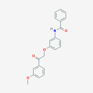 molecular formula C22H19NO4 B338633 N-{3-[2-(3-methoxyphenyl)-2-oxoethoxy]phenyl}benzamide 