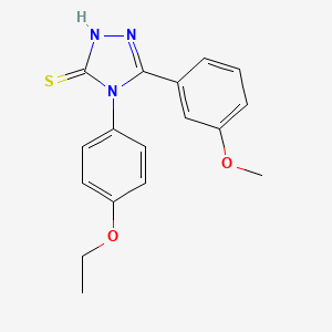 molecular formula C17H17N3O2S B3386349 4-(4-ethoxyphenyl)-5-(3-methoxyphenyl)-4H-1,2,4-triazole-3-thiol CAS No. 727717-74-0