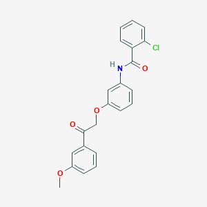 molecular formula C22H18ClNO4 B338637 2-chloro-N-{3-[2-(3-methoxyphenyl)-2-oxoethoxy]phenyl}benzamide 