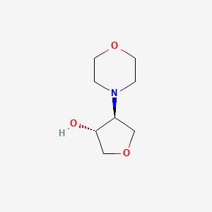 molecular formula C8H15NO3 B3386376 Rel-(3R,4S)-4-morpholinotetrahydrofuran-3-ol CAS No. 728008-07-9