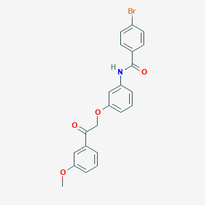 molecular formula C22H18BrNO4 B338638 4-bromo-N-{3-[2-(3-methoxyphenyl)-2-oxoethoxy]phenyl}benzamide 