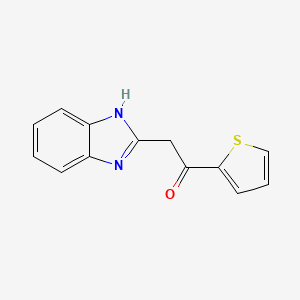 molecular formula C13H10N2OS B3386392 2-(1H-1,3-benzodiazol-2-yl)-1-(thiophen-2-yl)ethan-1-one CAS No. 728907-97-9