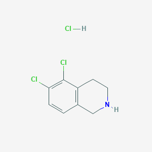 molecular formula C9H10Cl3N B3386412 5,6-Dichloro-1,2,3,4-tetrahydroisoquinoline hydrochloride CAS No. 73075-46-4