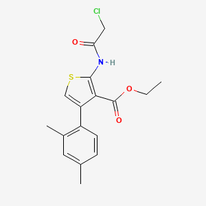 molecular formula C17H18ClNO3S B3386420 Ethyl 2-(2-chloroacetamido)-4-(2,4-dimethylphenyl)thiophene-3-carboxylate CAS No. 730949-64-1