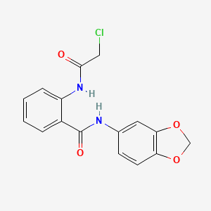N-(2H-1,3-benzodioxol-5-yl)-2-(2-chloroacetamido)benzamide