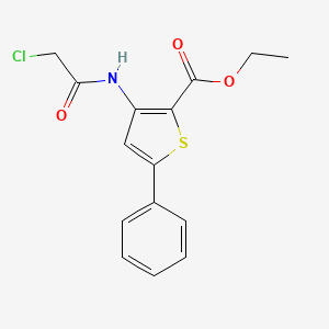molecular formula C15H14ClNO3S B3386429 Ethyl 3-(2-chloroacetamido)-5-phenylthiophene-2-carboxylate CAS No. 730951-36-7