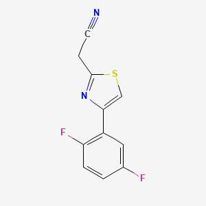 molecular formula C11H6F2N2S B3386432 2-[4-(2,5-Difluorophenyl)-1,3-thiazol-2-yl]acetonitrile CAS No. 730951-46-9