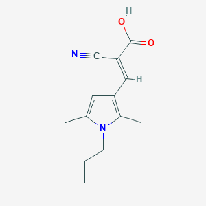 (2E)-2-cyano-3-(2,5-dimethyl-1-propyl-1H-pyrrol-3-yl)acrylic acid