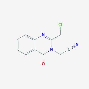 molecular formula C11H8ClN3O B3386440 2-[2-(Chloromethyl)-4-oxo-3,4-dihydroquinazolin-3-yl]acetonitrile CAS No. 730992-44-6