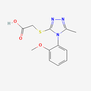 molecular formula C12H13N3O3S B3386441 2-{[4-(2-methoxyphenyl)-5-methyl-4H-1,2,4-triazol-3-yl]sulfanyl}acetic acid CAS No. 731001-98-2