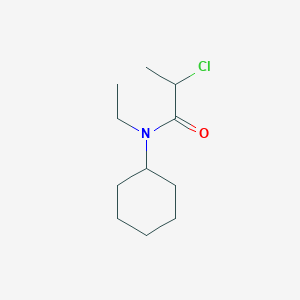 molecular formula C11H20ClNO B3386470 2-chloro-N-cyclohexyl-N-ethylpropanamide CAS No. 731012-10-5