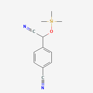 molecular formula C12H14N2OSi B3386475 4-{Cyano[(trimethylsilyl)oxy]methyl}benzonitrile CAS No. 73183-24-1