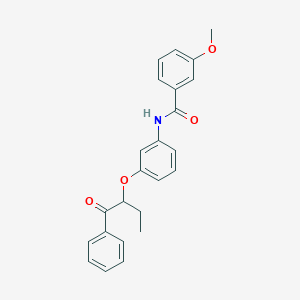 molecular formula C24H23NO4 B338648 N-[3-(1-benzoylpropoxy)phenyl]-3-methoxybenzamide 