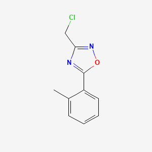 molecular formula C10H9ClN2O B3386480 3-(Chloromethyl)-5-(2-methylphenyl)-1,2,4-oxadiazole CAS No. 73217-34-2