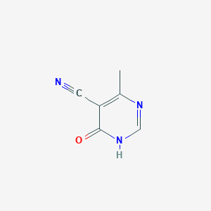 molecular formula C6H5N3O B3386486 6-Methyl-4-oxo-1,4-dihydropyrimidine-5-carbonitrile CAS No. 73249-89-5