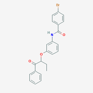 molecular formula C23H20BrNO3 B338649 N-[3-(1-benzoylpropoxy)phenyl]-4-bromobenzamide 