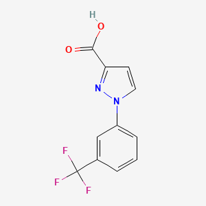molecular formula C11H7F3N2O2 B3386494 1-[3-(trifluoromethyl)phenyl]-1H-pyrazole-3-carboxylic acid CAS No. 732952-48-6