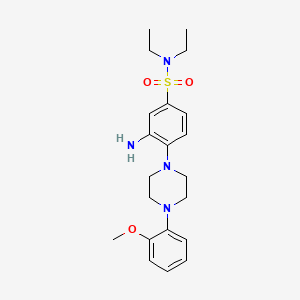 molecular formula C21H30N4O3S B3386502 3-amino-N,N-diethyl-4-[4-(2-methoxyphenyl)piperazin-1-yl]benzene-1-sulfonamide CAS No. 733030-86-9