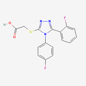 2-{[5-(2-fluorophenyl)-4-(4-fluorophenyl)-4H-1,2,4-triazol-3-yl]sulfanyl}acetic acid
