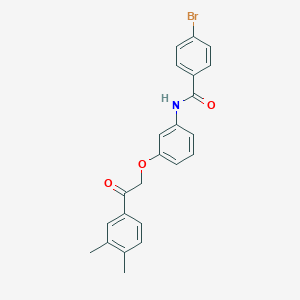 molecular formula C23H20BrNO3 B338651 4-bromo-N-{3-[2-(3,4-dimethylphenyl)-2-oxoethoxy]phenyl}benzamide 