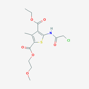 molecular formula C14H18ClNO6S B3386513 4-Ethyl 2-(2-methoxyethyl) 5-(2-chloroacetamido)-3-methylthiophene-2,4-dicarboxylate CAS No. 733796-15-1