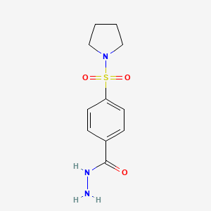 molecular formula C11H15N3O3S B3386552 4-(吡咯烷-1-磺酰基)苯并肼 CAS No. 735322-66-4