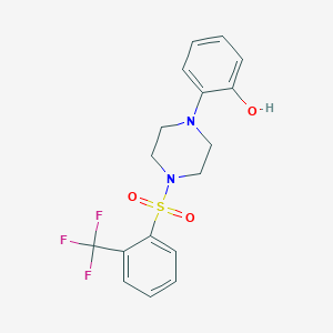 2-{4-[2-(Trifluoromethyl)benzenesulfonyl]piperazin-1-yl}phenol