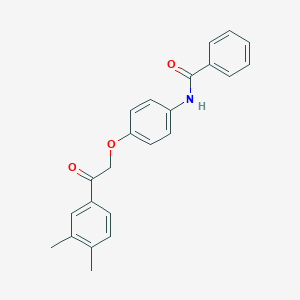 molecular formula C23H21NO3 B338661 N-{4-[2-(3,4-dimethylphenyl)-2-oxoethoxy]phenyl}benzamide 