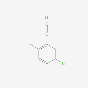 molecular formula C9H7Cl B3386619 1-(5-Chloro-2-methylphenyl)acetylene CAS No. 74331-72-9