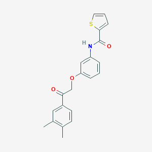 molecular formula C21H19NO3S B338663 N-{3-[2-(3,4-dimethylphenyl)-2-oxoethoxy]phenyl}-2-thiophenecarboxamide 