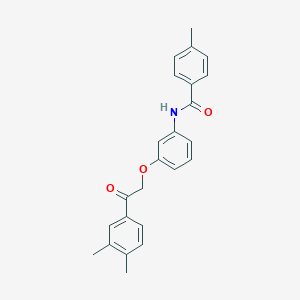 molecular formula C24H23NO3 B338664 N-{3-[2-(3,4-dimethylphenyl)-2-oxoethoxy]phenyl}-4-methylbenzamide 