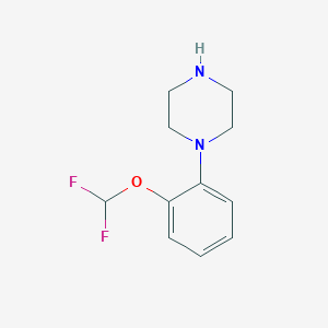molecular formula C11H14F2N2O B3386641 1-[2-(Difluoromethoxy)phenyl]piperazine CAS No. 744179-33-7