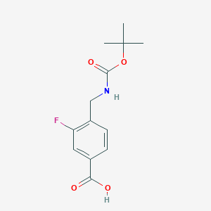 molecular formula C13H16FNO4 B3386644 4-[(Boc-氨基)甲基]-3-氟苯甲酸 CAS No. 744200-37-1