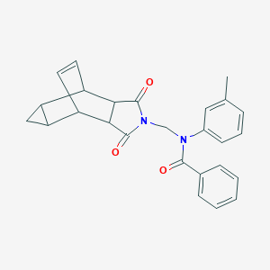 molecular formula C26H24N2O3 B338666 N-[(1,3-dioxooctahydro-4,6-ethenocyclopropa[f]isoindol-2(1H)-yl)methyl]-N-(3-methylphenyl)benzamide 
