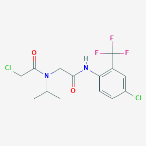 molecular formula C14H15Cl2F3N2O2 B3386678 2-chloro-N-({[4-chloro-2-(trifluoromethyl)phenyl]carbamoyl}methyl)-N-(propan-2-yl)acetamide CAS No. 747411-16-1