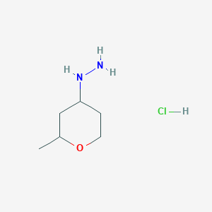 (2-Methyloxan-4-yl)hydrazine hydrochloride