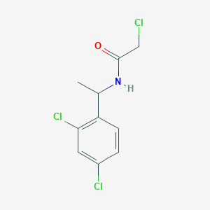 molecular formula C10H10Cl3NO B3386709 2-chloro-N-[1-(2,4-dichlorophenyl)ethyl]acetamide CAS No. 749907-04-8