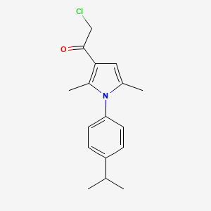molecular formula C17H20ClNO B3386711 2-chloro-1-{2,5-二甲基-1-[4-(丙-2-基)苯基]-1H-吡咯-3-基}乙-1-酮 CAS No. 749920-14-7
