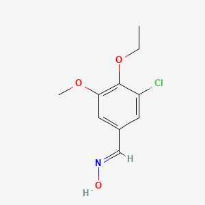 molecular formula C10H12ClNO3 B3386717 (NE)-N-[(3-chloro-4-ethoxy-5-methoxyphenyl)methylidene]hydroxylamine CAS No. 749920-20-5