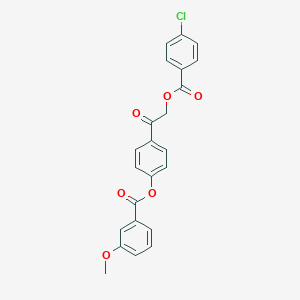 molecular formula C23H17ClO6 B338673 4-{2-[(4-Chlorobenzoyl)oxy]acetyl}phenyl 3-methoxybenzoate 