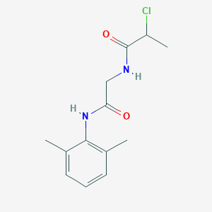 molecular formula C13H17ClN2O2 B3386740 2-chloro-N-{[(2,6-dimethylphenyl)carbamoyl]methyl}propanamide CAS No. 750608-18-5