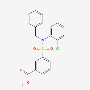 3-[Benzyl(2-chlorophenyl)sulfamoyl]benzoic acid