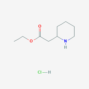 molecular formula C9H18ClNO2 B3386753 2-Piperidineacetic acid ethyl ester hydrochloride CAS No. 7511-13-9
