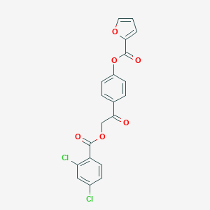 molecular formula C20H12Cl2O6 B338676 4-{2-[(2,4-Dichlorobenzoyl)oxy]acetyl}phenyl 2-furoate 