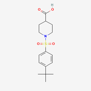 molecular formula C16H23NO4S B3386773 1-(4-Tert-butylbenzenesulfonyl)piperidine-4-carboxylic acid CAS No. 757192-86-2